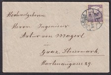 Hungary Slovakia 1917 cover KASSA to Graz, Austria