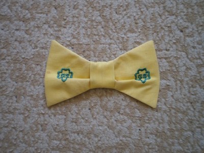 c. 1960-70s Girl Scouts of America Pin-On Yellow Bow Tie