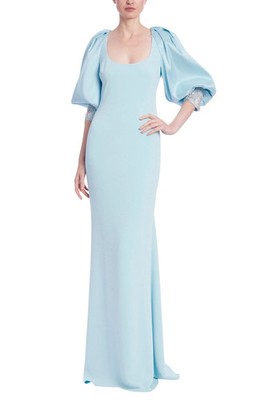 Badgley Mischka Beaded Cuff Column Gown Ice Blue Half Sleeve $990 Modest Sz 12 | eBay Badgley Mischka Beaded Cuff Column Gown Ice Blue Half Sleeve $990 Modest Sz 12 | eBay