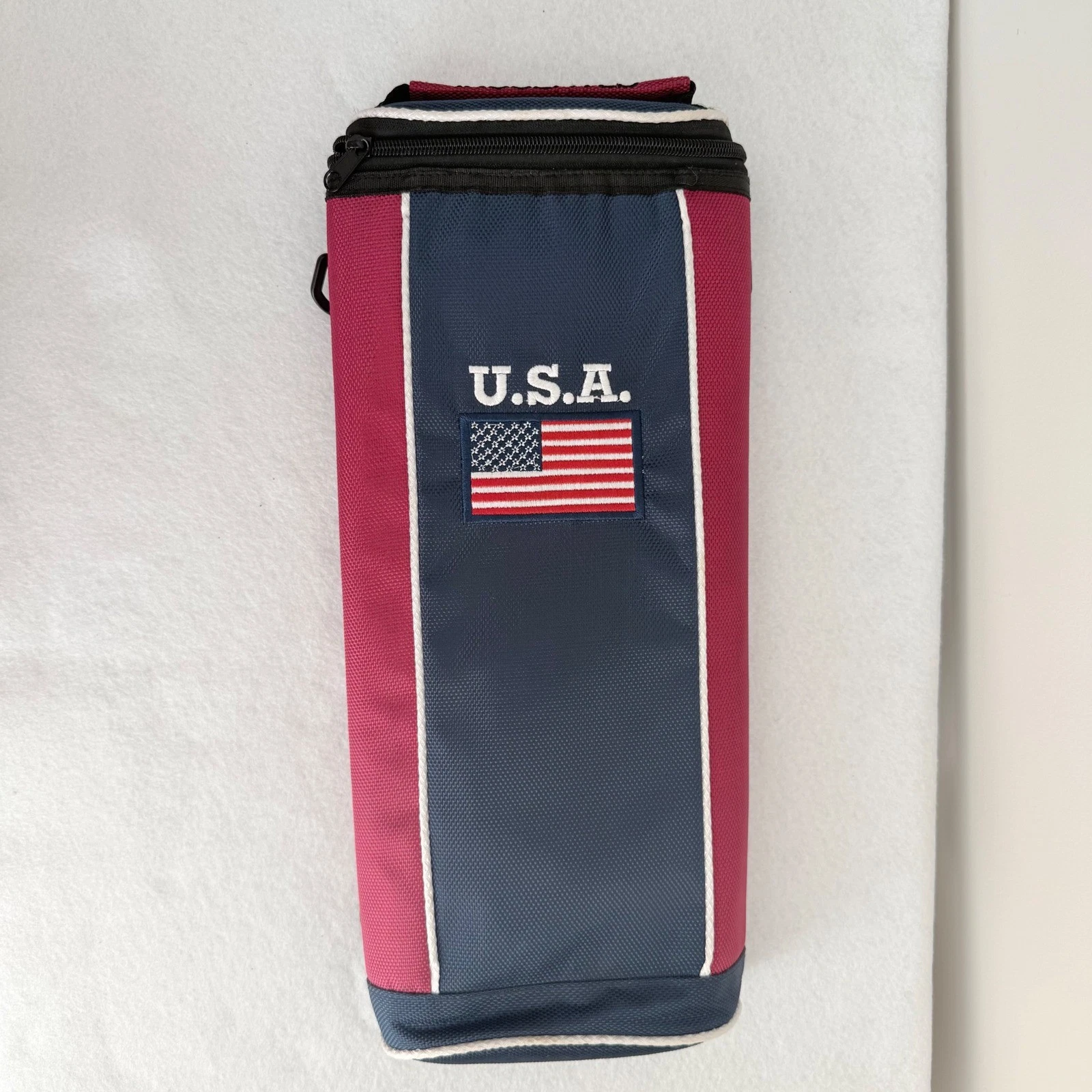 PowerBilt USA Six Can Cooler 24" Tall Red Blue Insulated Beverage Bag
Opens in a new window or tab