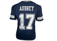 Brandon Aubrey Signed Dallas Blue Football Jersey Beckett