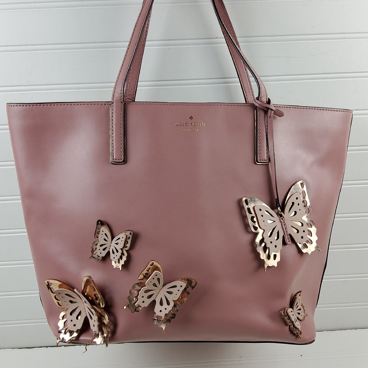 Kate Spade NY All The Buzz Metallic Butterfly Tote Shoulder