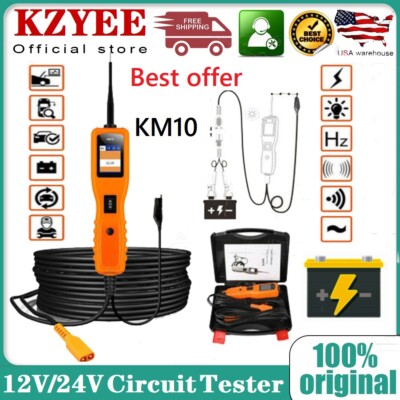 Kzyee KM10 Power Scanner Circuit Tester 12V/24V Electrical AVOmeter Test Tool