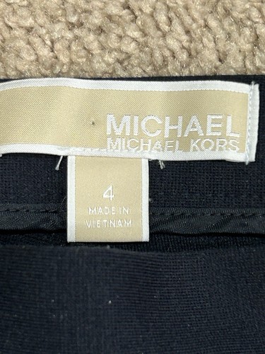 Michael Kors Damen Hose Größe 4 Schwarz Seitenreißverschluss Klassisch Skinny Weich Komfort - Bild 2 von 13