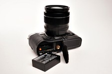 Genuine Real Leather Half Camera Case Bag for FUJIFILM XT20 XT10 Open B