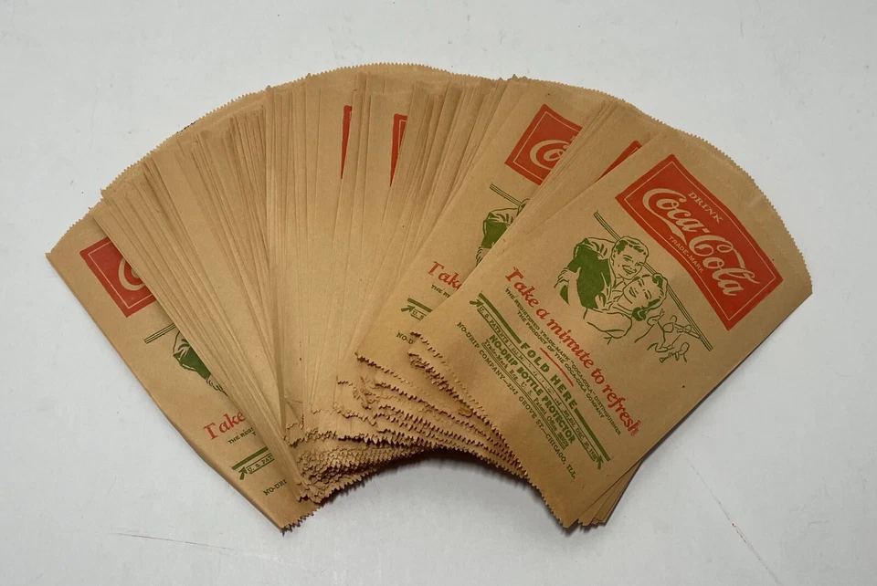 1946 Coca Cola No-Drip Bottle Protector "Take a minute to refresh" - Lot of 182 - Image 2 of 2