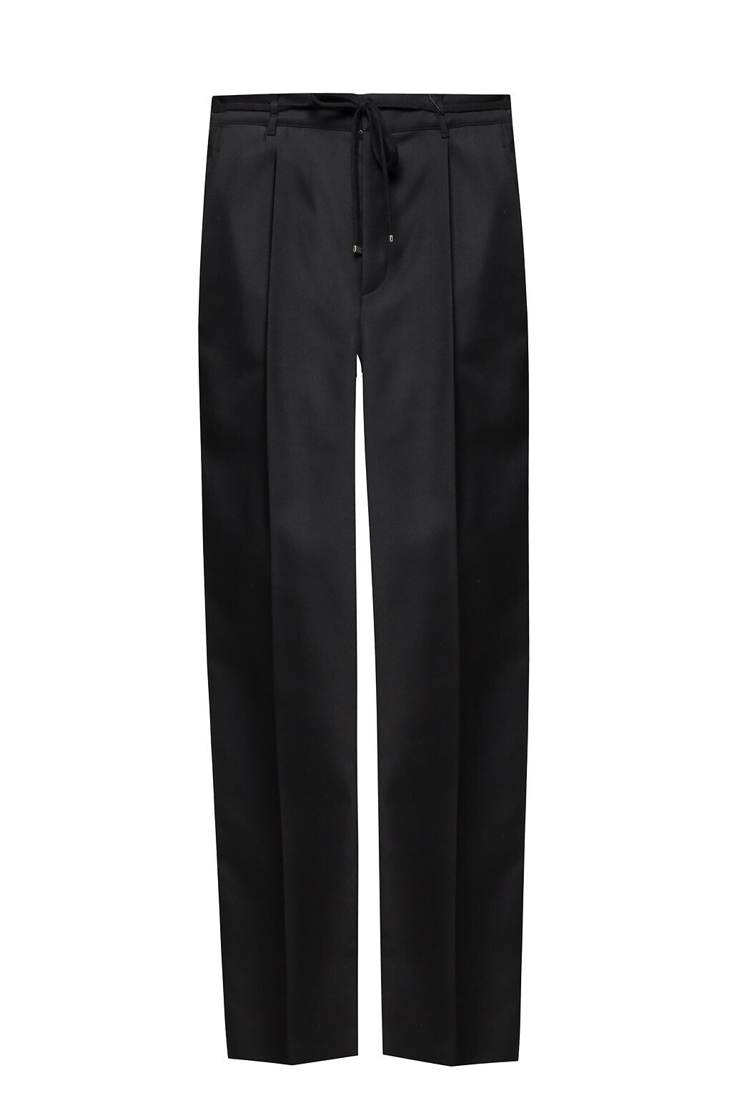 Pantaloni da jogger nuovi con etichette Saint Laurent lana nera affusolata con cordino 52 EU 36US $995 00