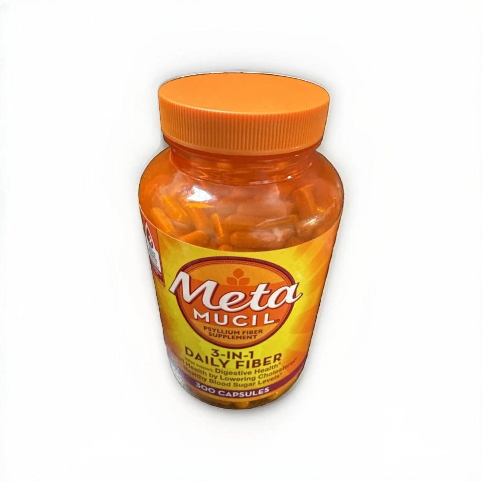 Metamucil Fiber 3-in-1 Psyllium Capsule Fiber Supplement 300Ct - Image 4 of 4