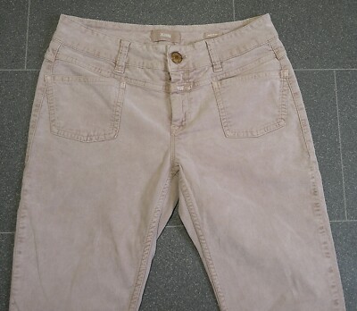 CLOSED Pedal X Puder/Beige W25 = Gr. 34 Stretch Samt Hose TOP