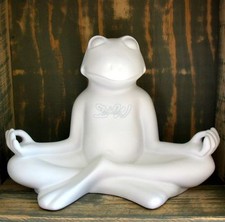 YOGA FROSCH RELAX LOTUSSITZ Garten Deko Figur ROHLING FENG SHUI MEDITATION