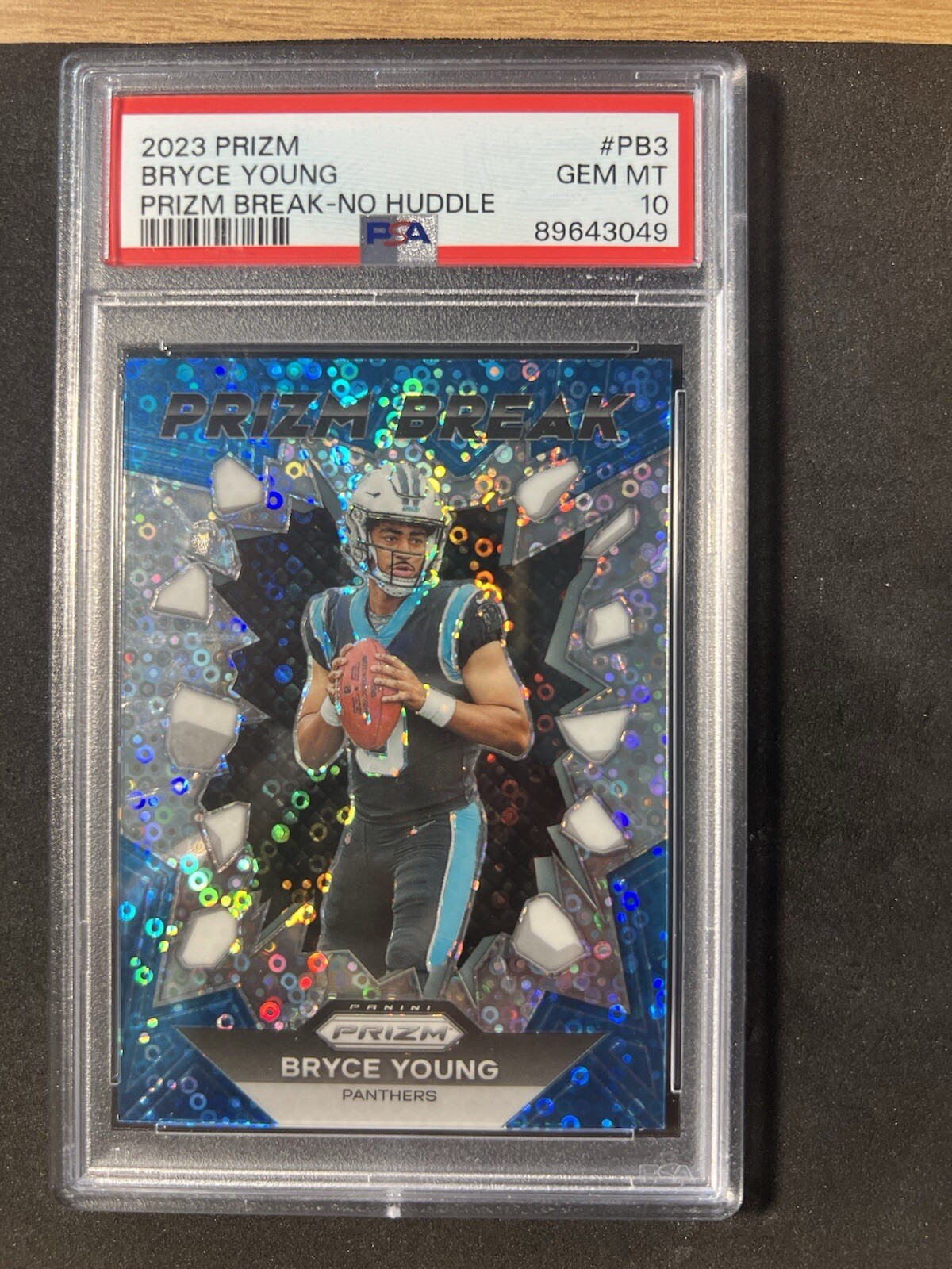 Bryce Young RC 2023 Panini Prizm No Huddle Prizm Break PSA 10