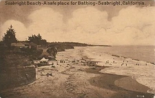 Seabright Beach Seabright California Unposted Vintage Postcard