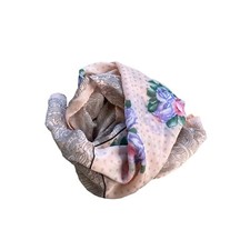 Vintage Paisley Floral Rose Square Scarf Lightweight Neck Wrap Bandana Pink Boho