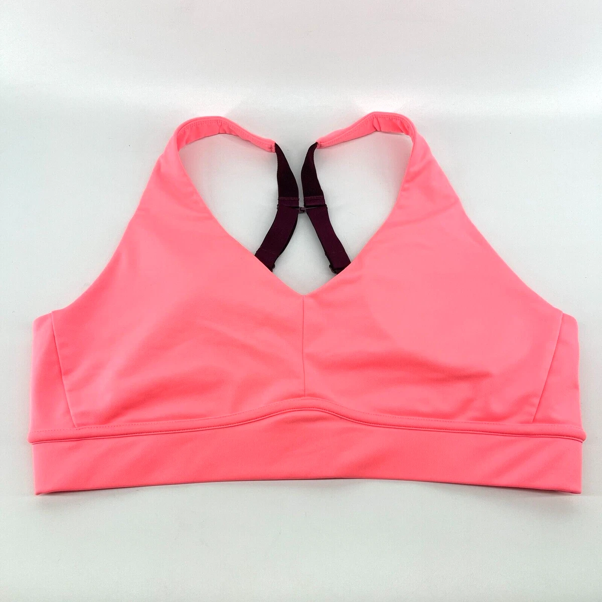 Fabletics All Day Sports Bra XXL Hot Pink Fasten Back Racerback High Impact