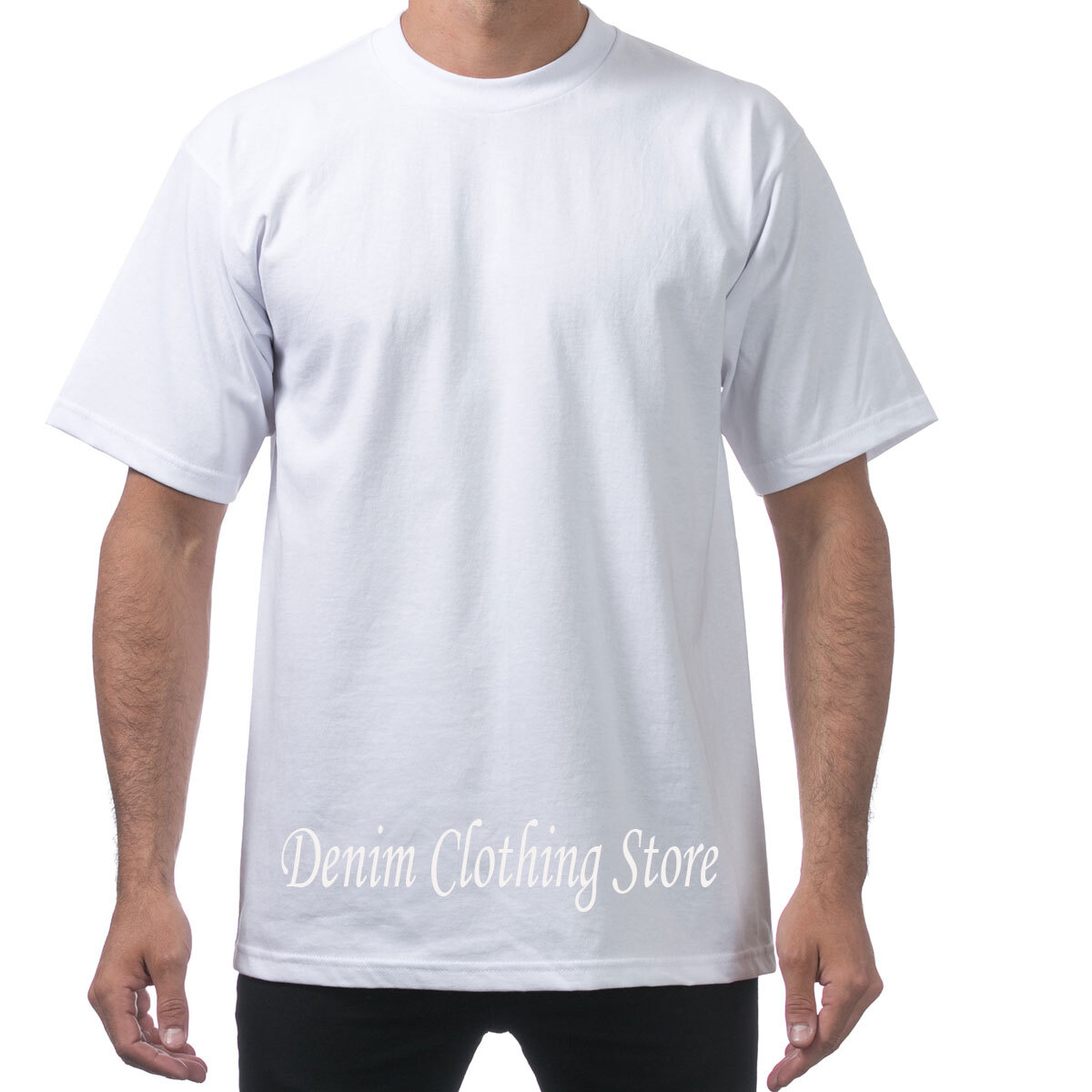 1 NEW PRO CLUB MEN'S BLANK HEAVY WEIGHT CREW NECK SHORT SLEEVE T-SHIRT S - 10XL