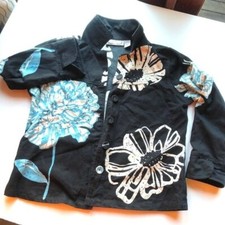 Women Life Style Cotton Boho Jacket Hand Embellished Sz Xl ( Runs Smaller)