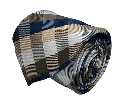 Cravate Designer Frederick Thomas - Bleu Marine Avec Motif Scorpion Venimeux, Neuf Avec étiquettes