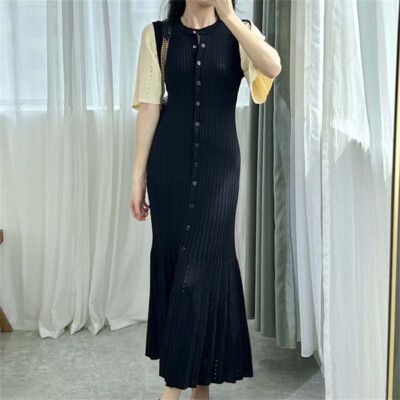 Women's Crew Neck Sweater Dress Short Sleeve Ruffle Knit Bodycon Midi Dresses | eBay Women's Crew Neck Sweater Dress Short Sleeve Ruffle Knit Bodycon Midi Dresses | eBay