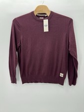 Dockers Classic Fit Solid Heathered Crewneck Sweater Men  s Size XL Maroon NEW