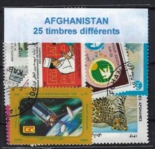 Afghanistan 25 timbres différents oblitérés used