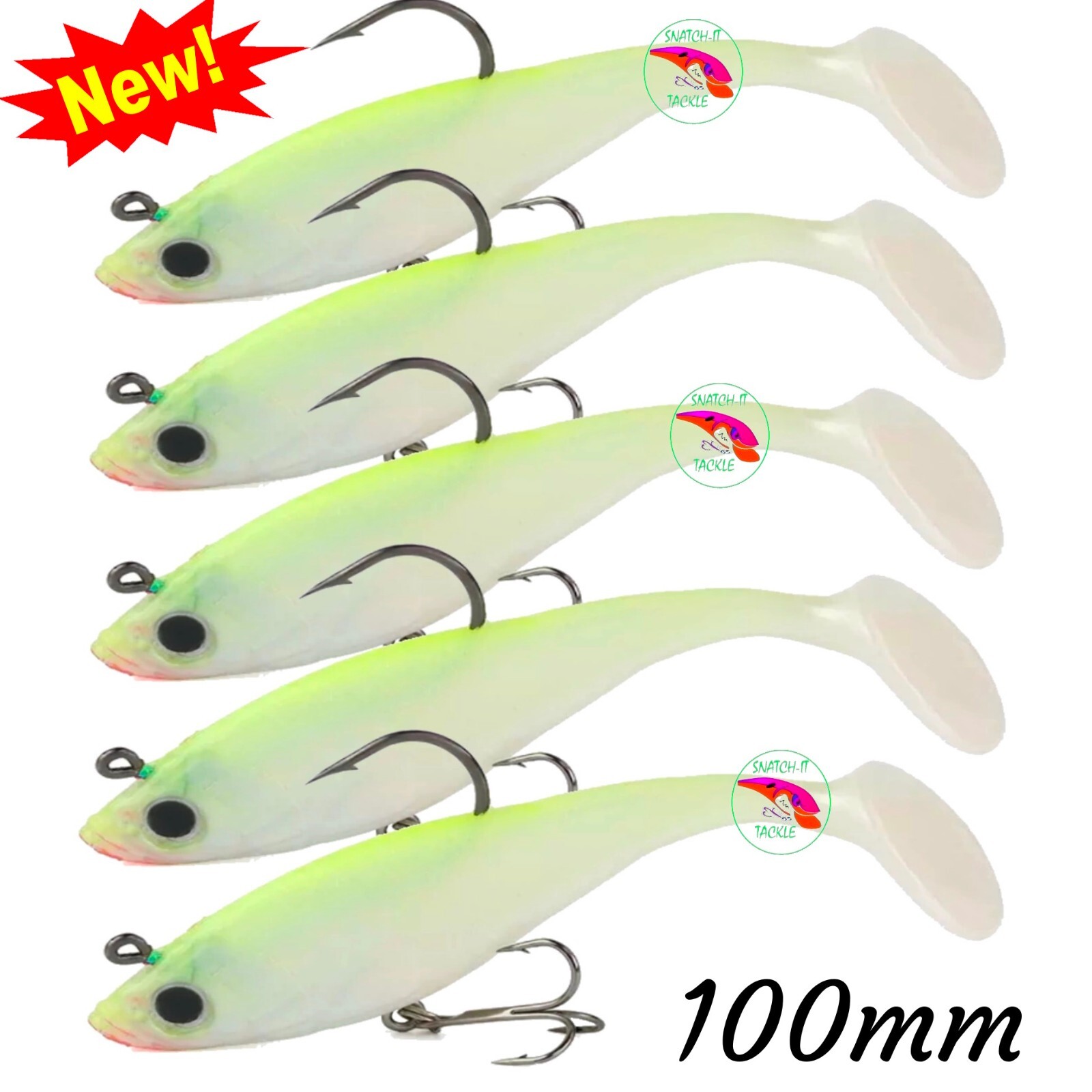 5 Soft Plastic Vibe Lures Flathead Jig Heads Barra Cod Snapper Jewies