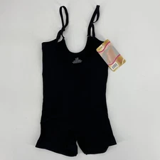 Inteco Intimates Womens Smooth Body Shaper Romper Bodysuit Black Sz S/M