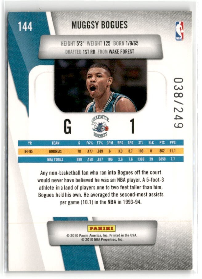 Muggsy Bogues 201011 Panini Prestige 144 BONUS SHOTS GOLD d