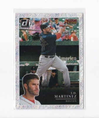 J.D. MARTINEZ '19 DONRUSS-ACTION ALL STARS INSERT-RAPTURE/VECTOR PARALLEL CARD