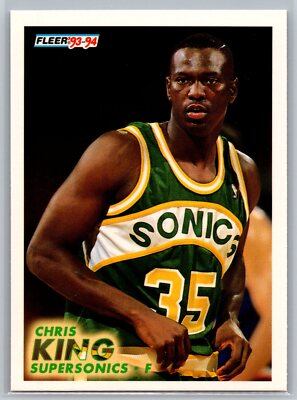 Chris King 1993-94 Fleer BASKETBALL #383 Seattle SuperSonics RC | eBay