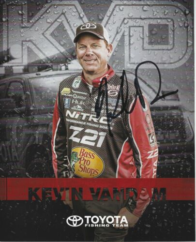 KEVIN VANDAM Autographed 8x10 Photo Card Bass Fishing Champ Fisherman FREE SHIP - 第 1/2 張圖片