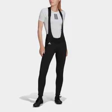 ADIDAS Women's Padded COLD READY Cycling Bib Tights NWT Black / White SIZE SMALL