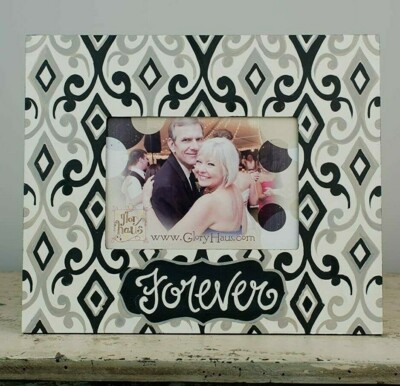 New Glory Haus Forever 10x12 Frame Wedding Engagement Love 5x7 Photo Black White