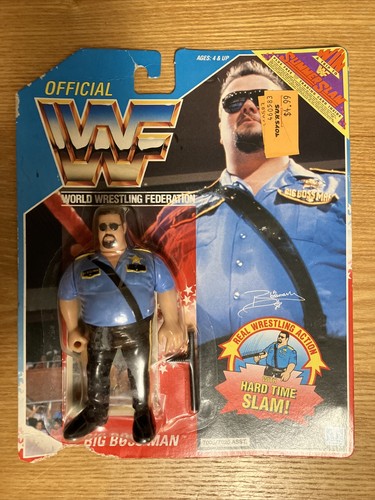 1990 WWF WWE Hasbro Big Boss Man Figure On Card  N...