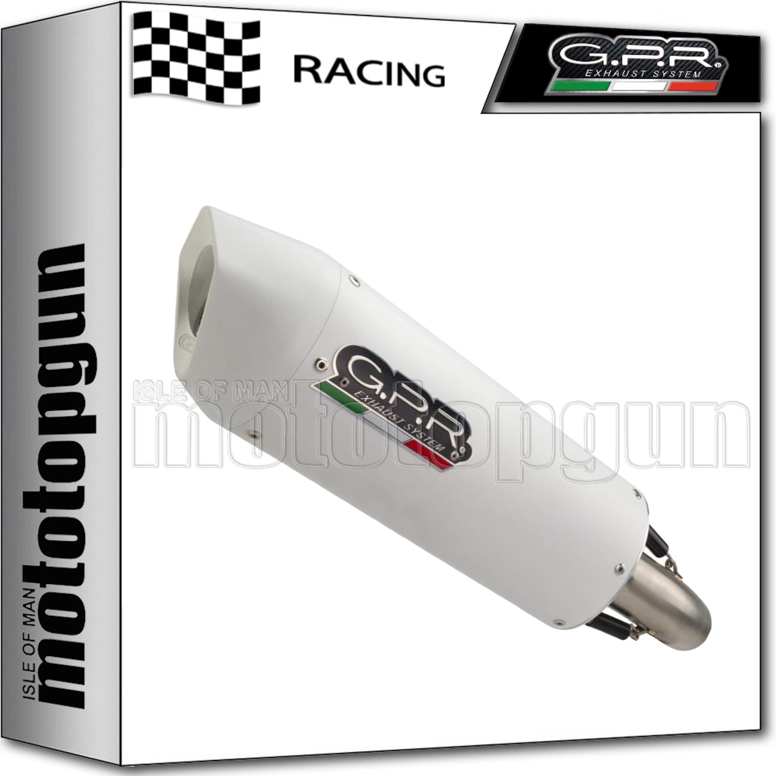 full system exhaust racing white gpr for piaggio vespa gts 250 i.e. 2013 13