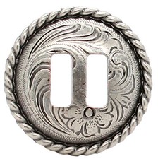 Antique Nickel Slotted Rope Edge Concho 1-1/2" 3485-ANS