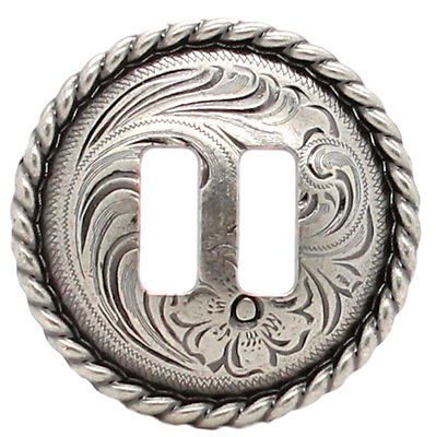 Antique Nickel Slotted Rope Edge Concho 1-1/2'' 3485-ANS