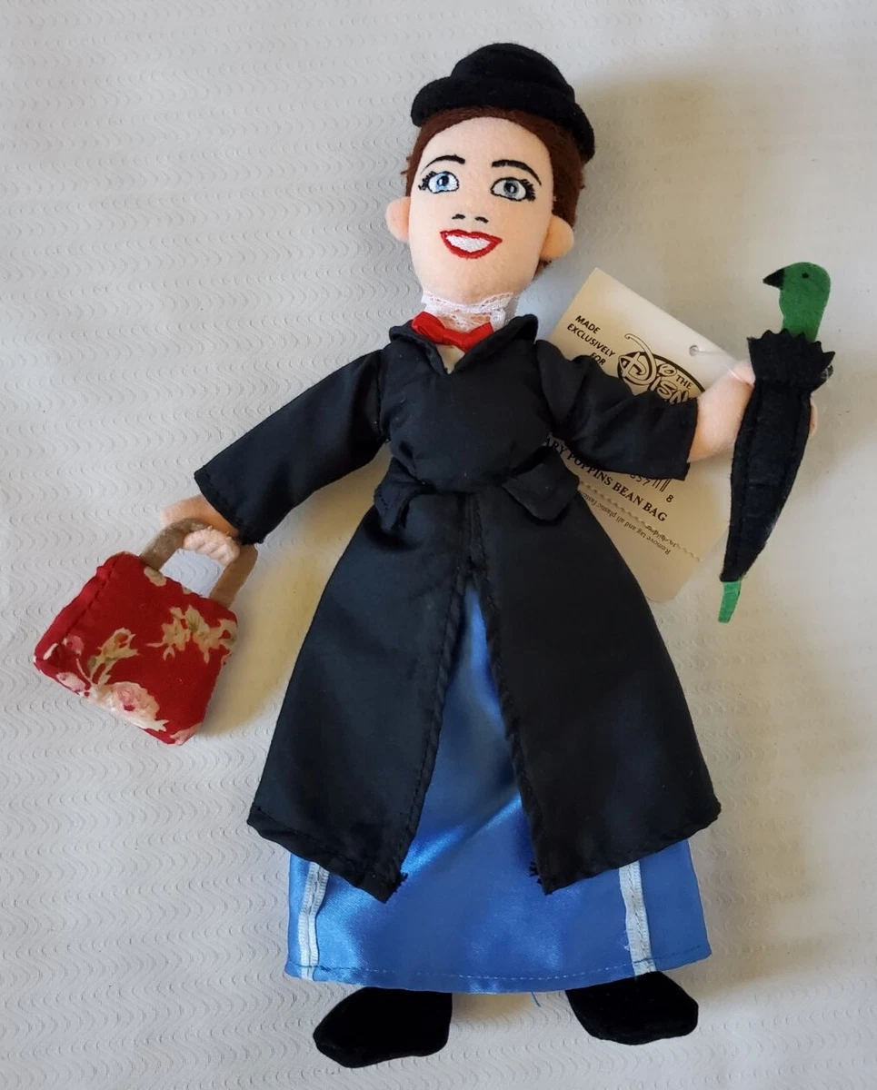 Mary Poppins Bean Bag Plush The Disney Store Doll Toy Magical Nanny Stuffed 10