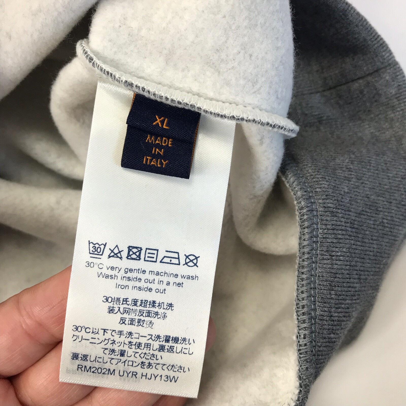 LOUIS VUITTON 2 x NIGO GREY PRINT CREW 