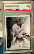 FREDERIK ANDERSEN RC PSA 9 FUTURE WATCH SP AUTHENTIC #231 UD ROOKIE 2013