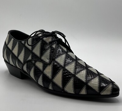 $1795 Saint Laurent Wmn Black/White Jonas 45 Dress Shoes EU 38/US