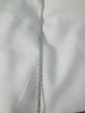 Vintage Metallic Silver Braid Sewing Trim 1/4" x 25 yd ,New 