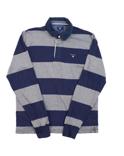 Gant Rugby Classic Striped Collared Jumper Size M - Picture 1 of 9
