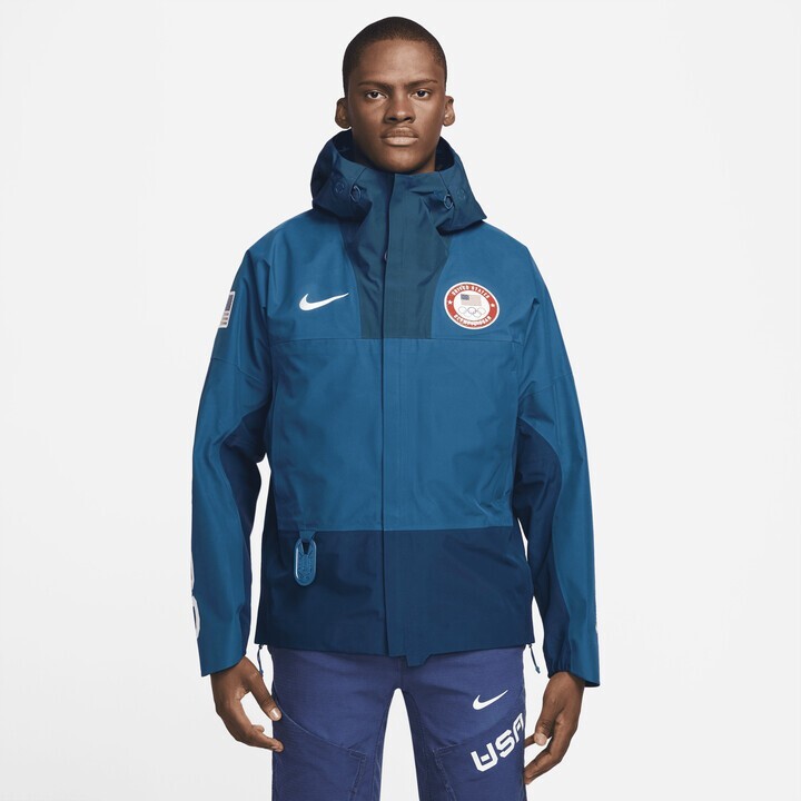 NIKE Mens ACG Gore-tex USA Team Jacket Blue DD8845 492 Size