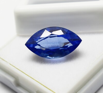 ''Natural Tanzanite 10.75 CT Marquise Cut   Stunning Vivid Violet-Blue Gemstone''