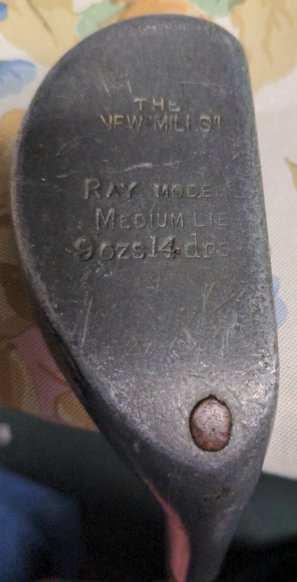 Club De Golf Hickory Shaft - New Mills Putters - Ray Models - Plat, Médium, Droit