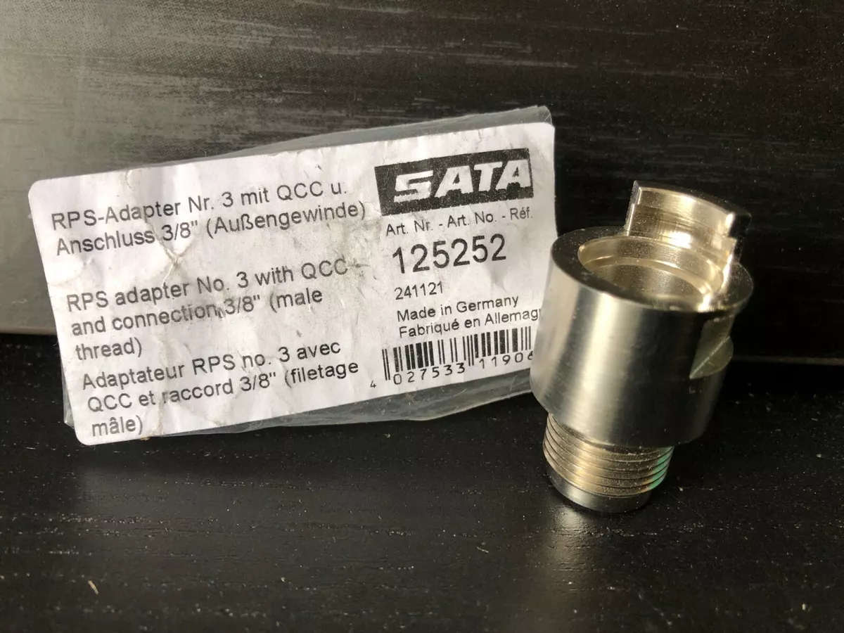 Sata RPS Adapter #3 125252 for Devilbiss Spray Guns Tekna, GTI