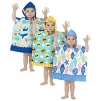 Kids and Baby Microfibre Hooded Beach/Swimming/Bathing Towel - Ages 18-3 YEARS