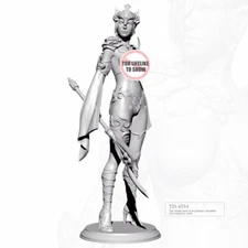 1/35 50mm resin figure model kit Dream Empire -Long Halberd Goddess Unassembled