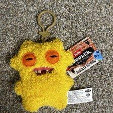 FUGGLER Funny Ugly Plush Monster Keychain Keyring Yellow New w/Tag