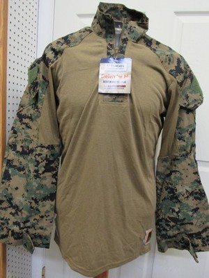 USMC Woodland Marpat Combat Frog Shirt Govt DEFECT w Small Holes